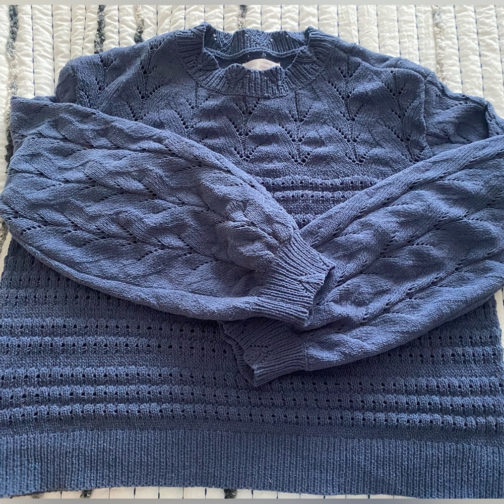 Lauren Conrad Blouson Sleeve Stitched Sweater